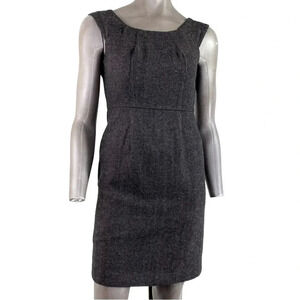 BANANA REPUBLIC Women's Wool Blend Sheath Pencil Dress Size 0 Brown Sleeveless